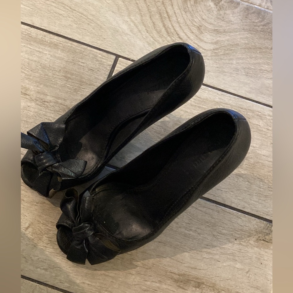 Miu Miu black bow heels